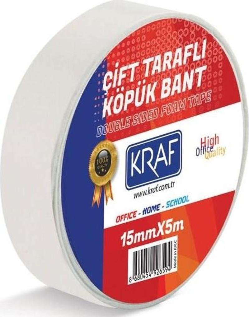 ÇIFT TARAFLI KÖPÜK BANT 15MMX5M 5015G