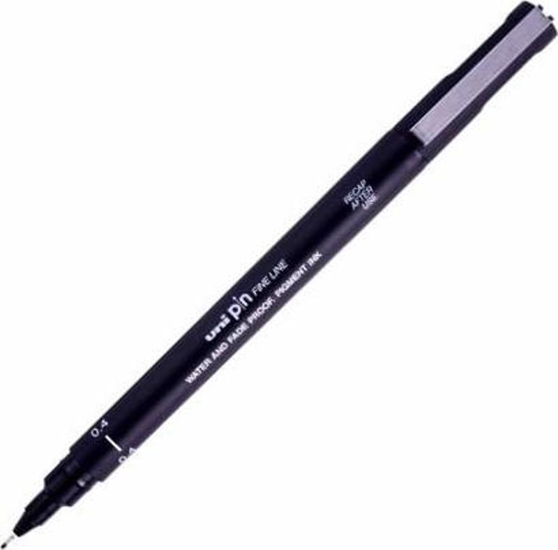 UNI DRAWING PEN PIN04-200 0.4 SIYAH - (12 Adet)