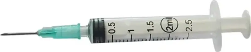 2.5 ml 3 Parça Yeşil (Kısa Iğneli) Enjektör 21G x 16 mm