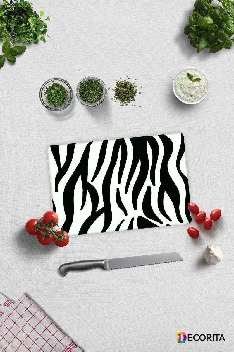 Cam Kesme Tahtası - Cam Kesme Tablası | Zebra Desen | 20cm x 30cm