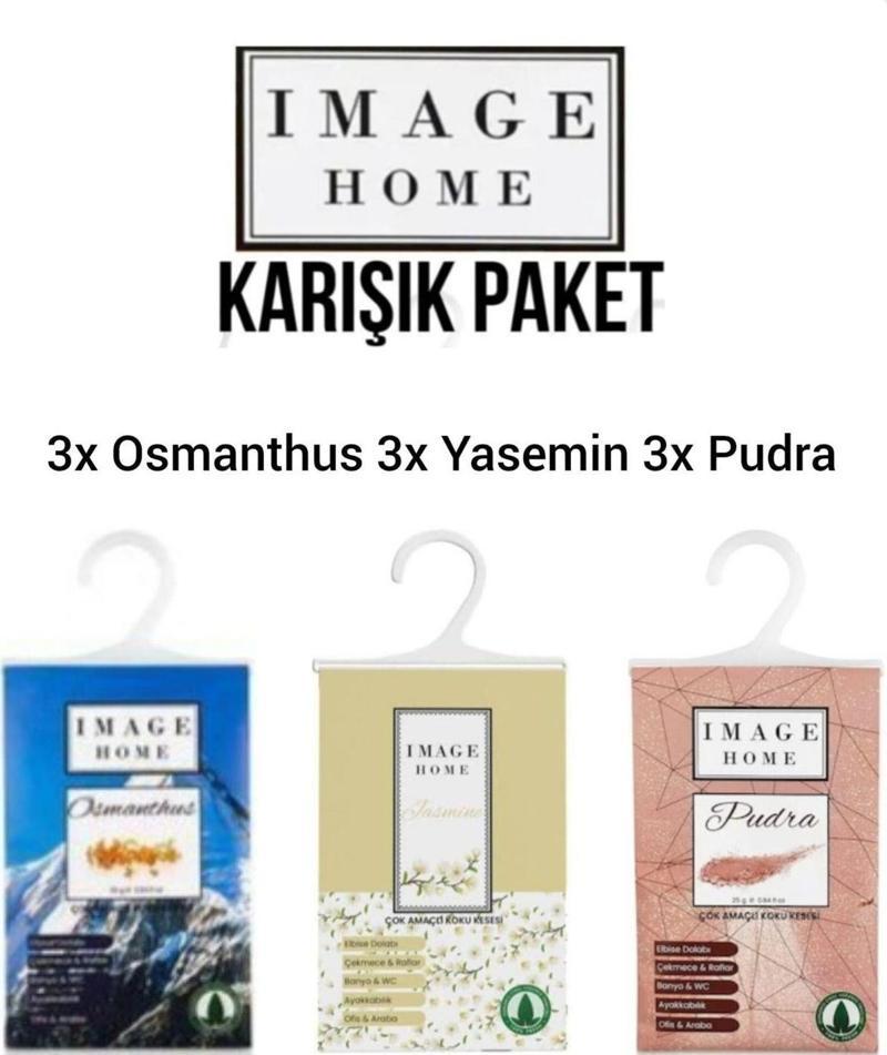 9 Adet 3 Çeşit İmage Home Karışık Paket Çok Amaçlı Koku Kesesi Askılı Ayakkabılık Dolap İçi Parfüm