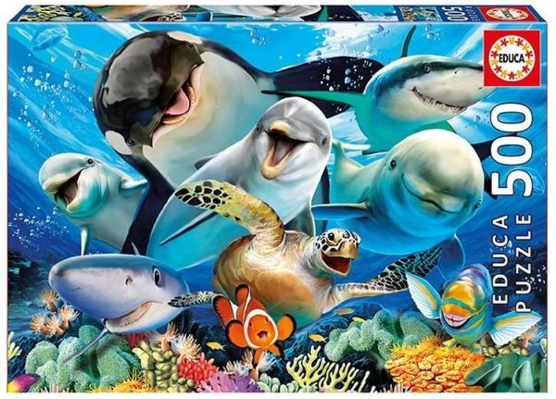 Educa Educa 17647 Underwater Selfıes 500 Parça Puzzle