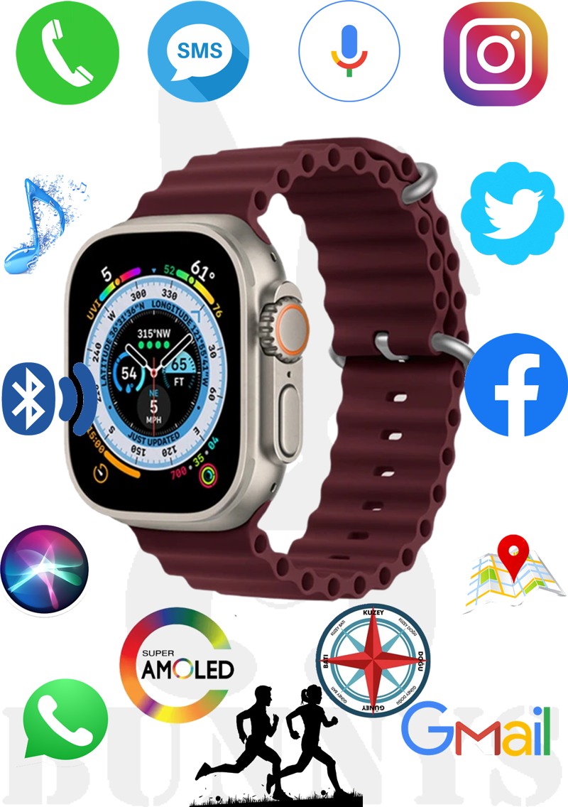 Akıllı Saat Watch 8 Ultra 49MM AMOLED EKRAN Konuşma Özellikli