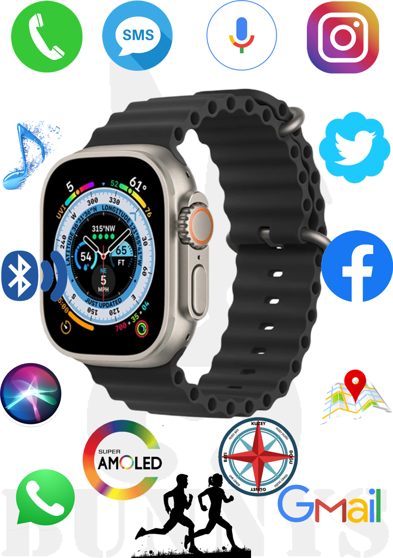 Akıllı Saat Watch 8 Ultra 49MM AMOLED EKRAN Konuşma Özellikli