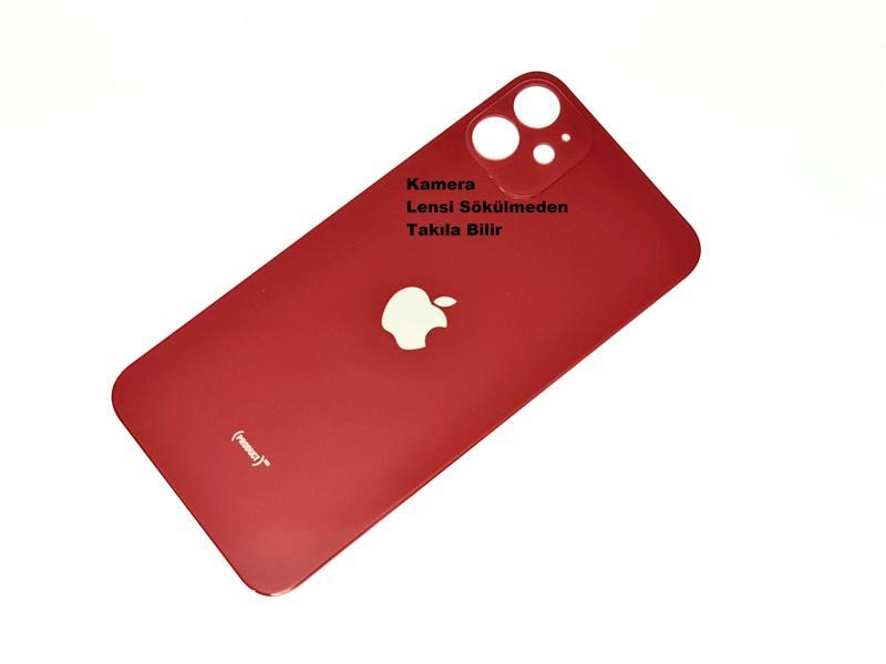 Tkgz Tkgz İphone 11 Arka Pil Batarya Kapağı (CAM) Kırmızı