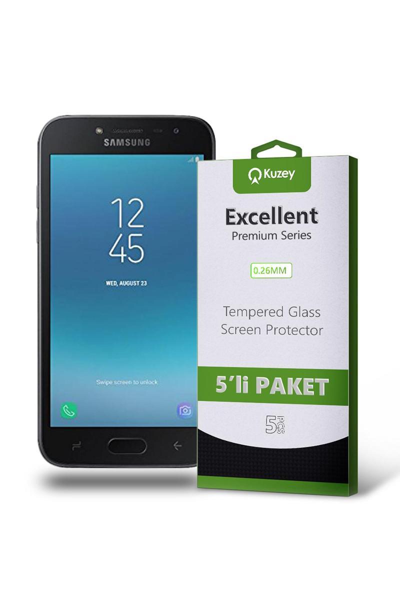 KZY İletişim Samsung Galaxy J2 Pro Temperli Ekran Koruyucu Kırılmaz Cam Ekonomik 5'li Paket
