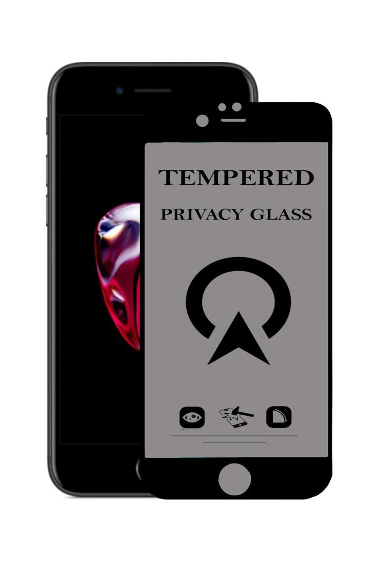 KZY İletişim Apple iPhone 7 Plus Tam Kaplayan Privacy Hayalet Temperli Ekran Koruycu Cam Siyah