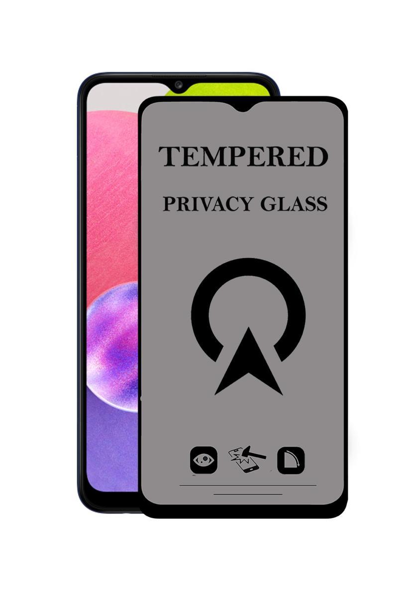 KZY İletişim Samsung Galaxy A03S Tam Kaplayan Privacy Hayalet Temperli Ekran Koruycu Cam