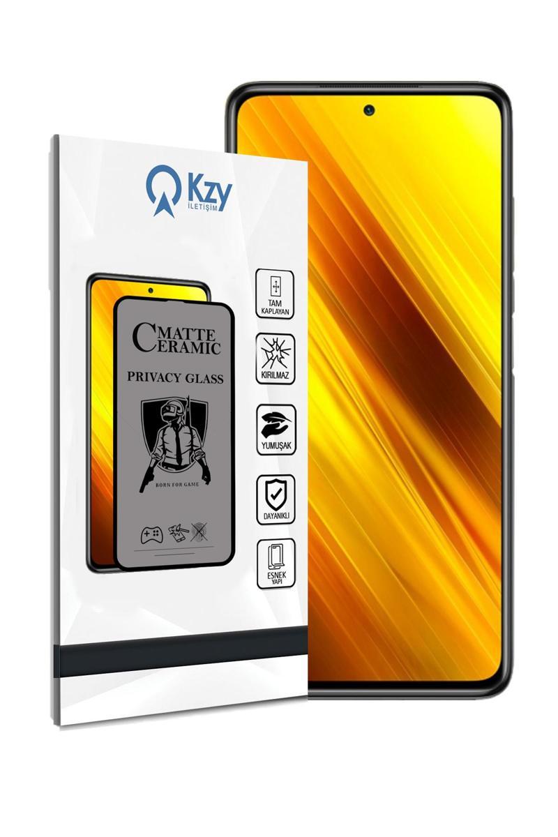 KZY İletişim Xiaomi Poco X3 Tam Kaplayan Mat Seramik Nano Esnek Hayalet Ekran Koruyucu