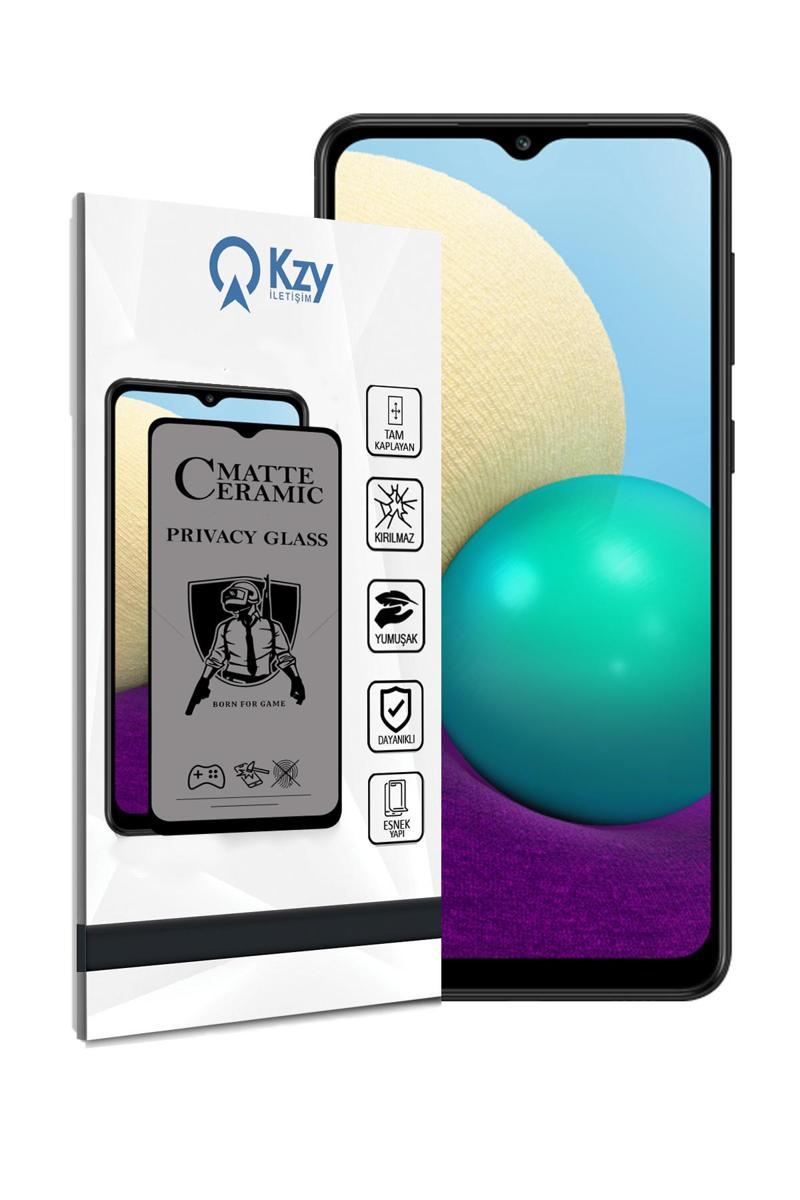 KZY İletişim Samsung Galaxy A02 Tam Kaplayan Mat Seramik Nano Esnek Hayalet Ekran Koruyucu