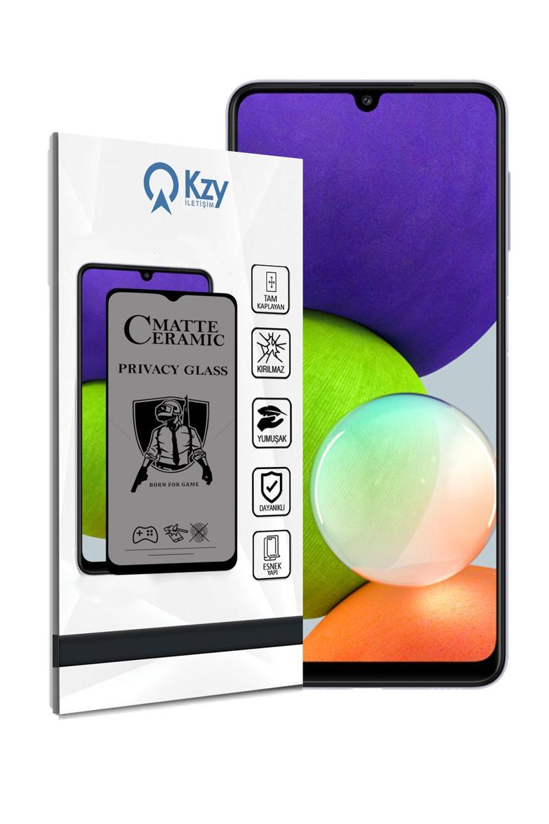KZY İletişim Samsung Galaxy A22 Tam Kaplayan Mat Seramik Nano Esnek Hayalet Ekran Koruyucu