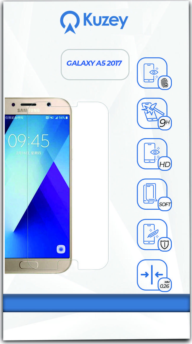 Samsung A5 2017 Temperli Ekran Koruyucu Kırılmaz Cam