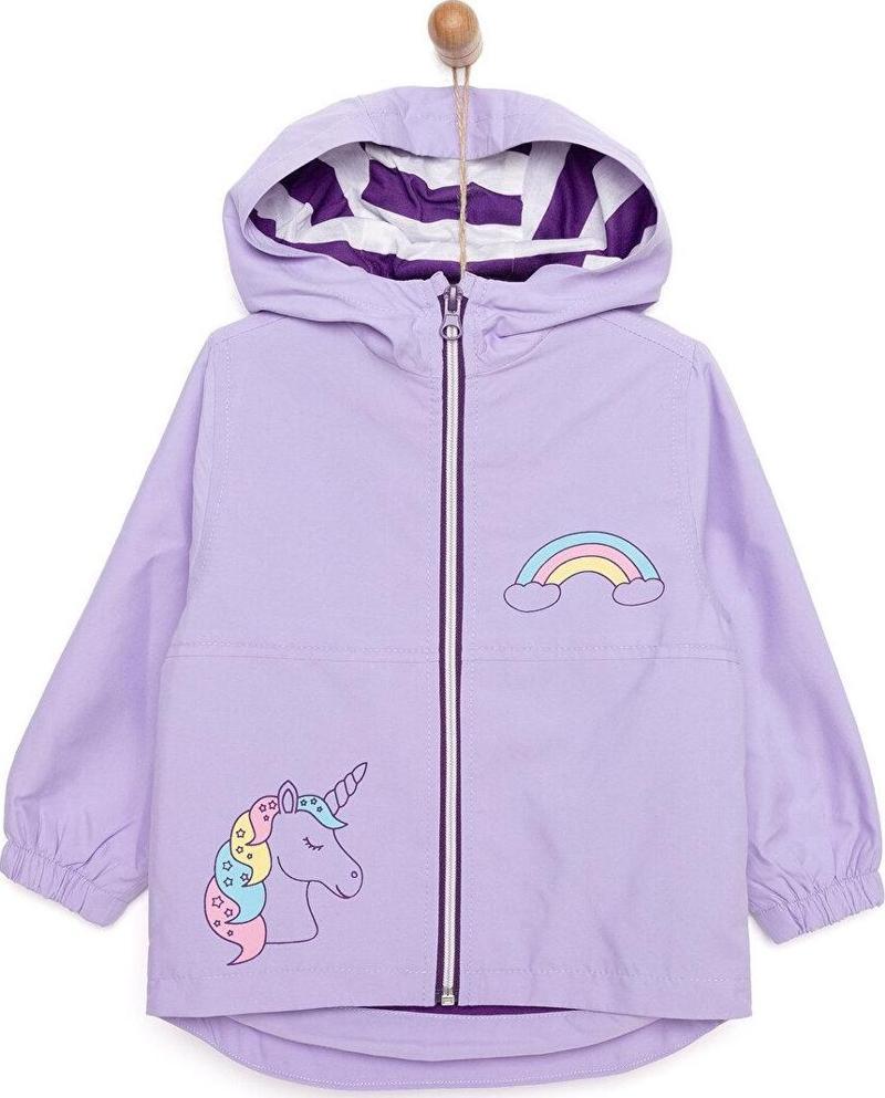 Basic Unicorn Baskılı Yağmurluk Kız Bebek