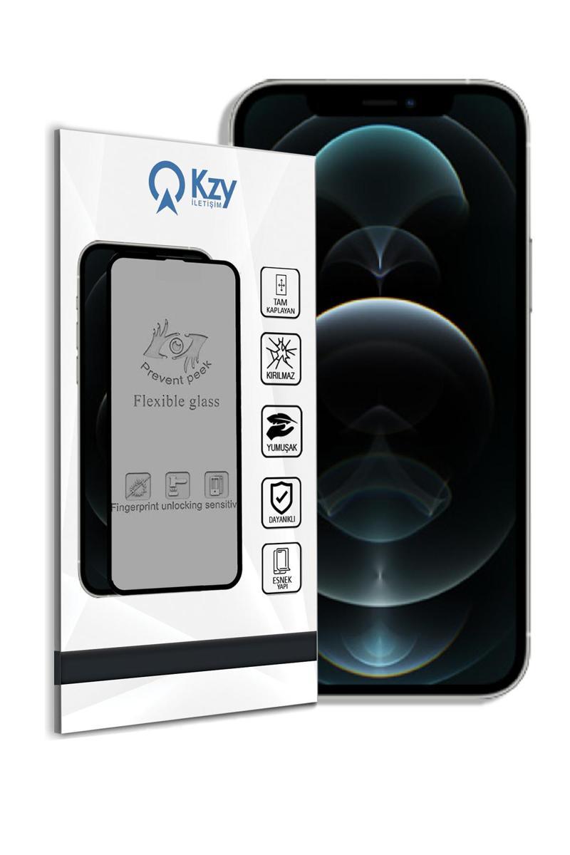 KZY İletişim Apple iPhone 12 Pro Tam Kaplayan Seramik Nano Esnek Hayalet Ekran Koruyucu