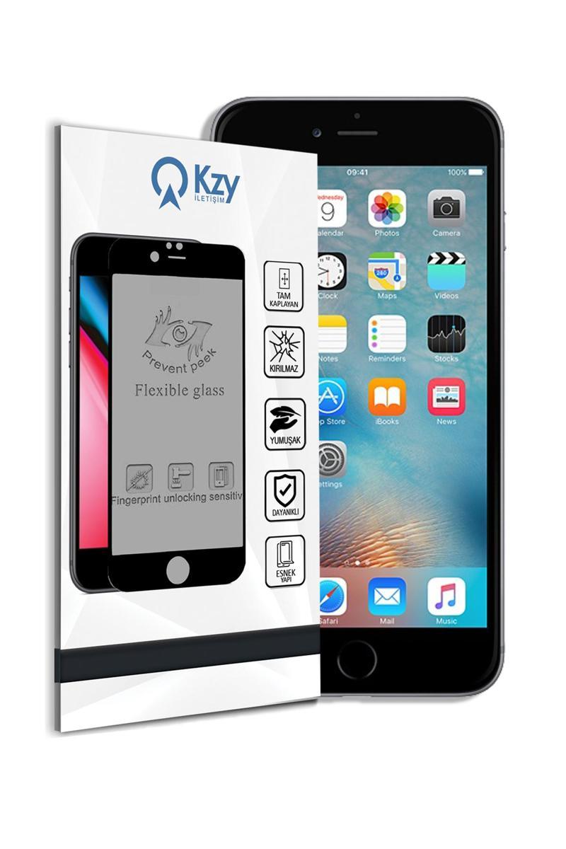 KZY İletişim Apple iPhone 6 Plus Tam Kaplayan Seramik Nano Esnek Hayalet Ekran Koruyucu - Siyah