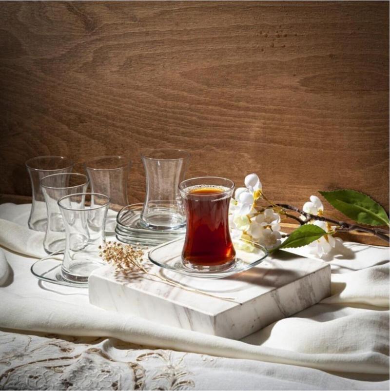 Lav nez çay seti takımı- çay bardağı - çay tabağı seti 12 prç.