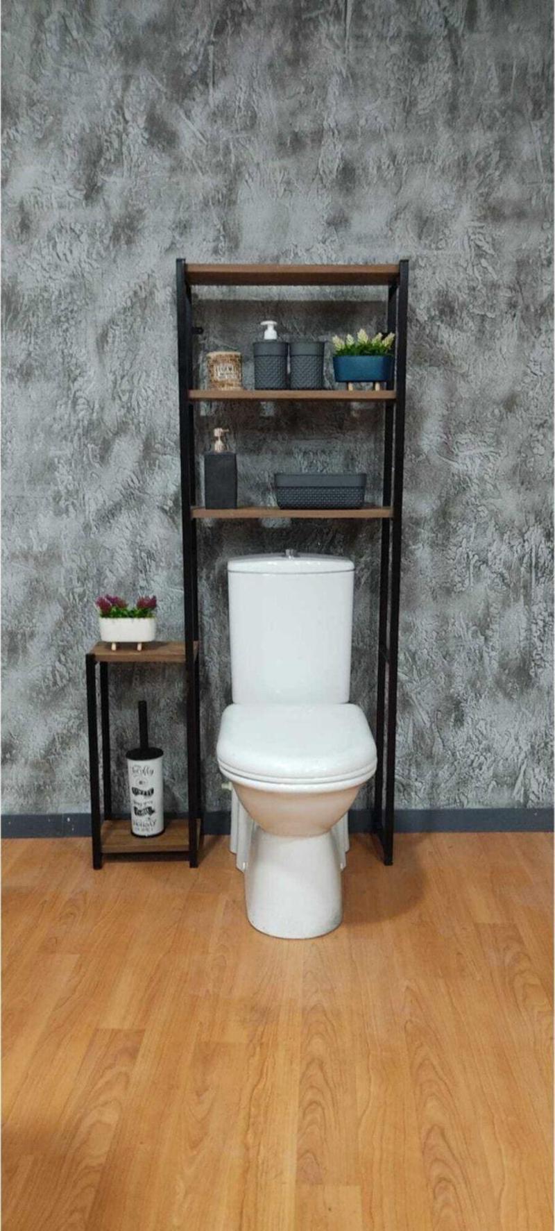 Klozet Üstü Düzenleyici Raf 3 Raflı Banyo Düzenleyici Havluluk Banyo Organizer Wc Arkası