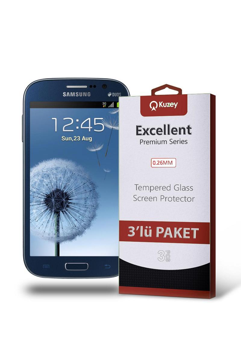 KZY İletişim Gamsung Galaxy Grand Temperli Ekran Koruyucu Kırılmaz Cam Ekonomik 3'lü Paket