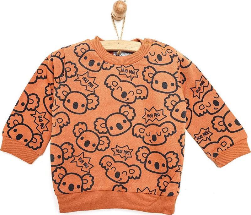 HelloBaby Basic Koala Desenli Sweatshirt Erkek Bebek