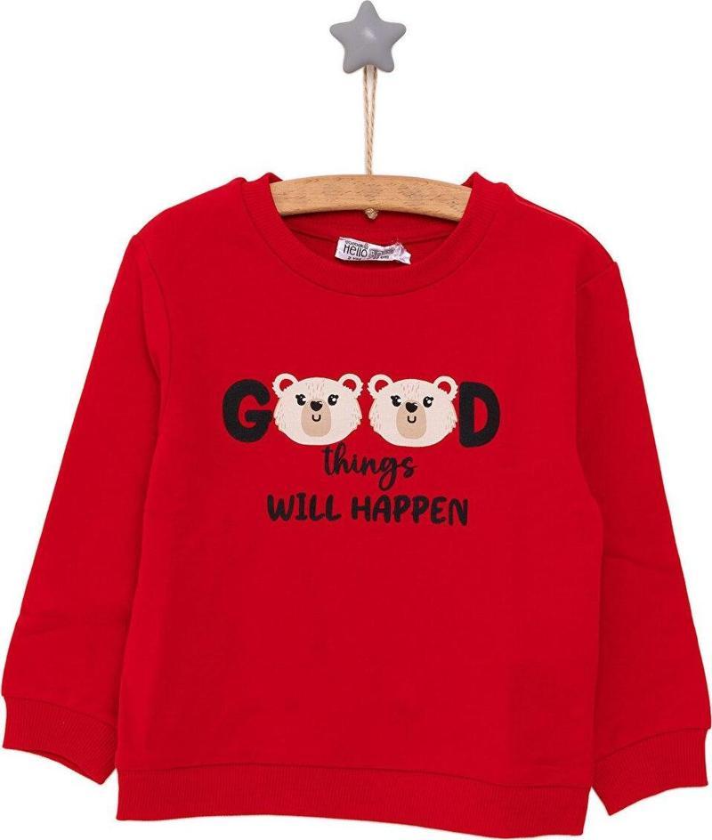 HelloBaby Basic Az Şardonlu Aslan Desenli Sweatshirt Kız Bebek