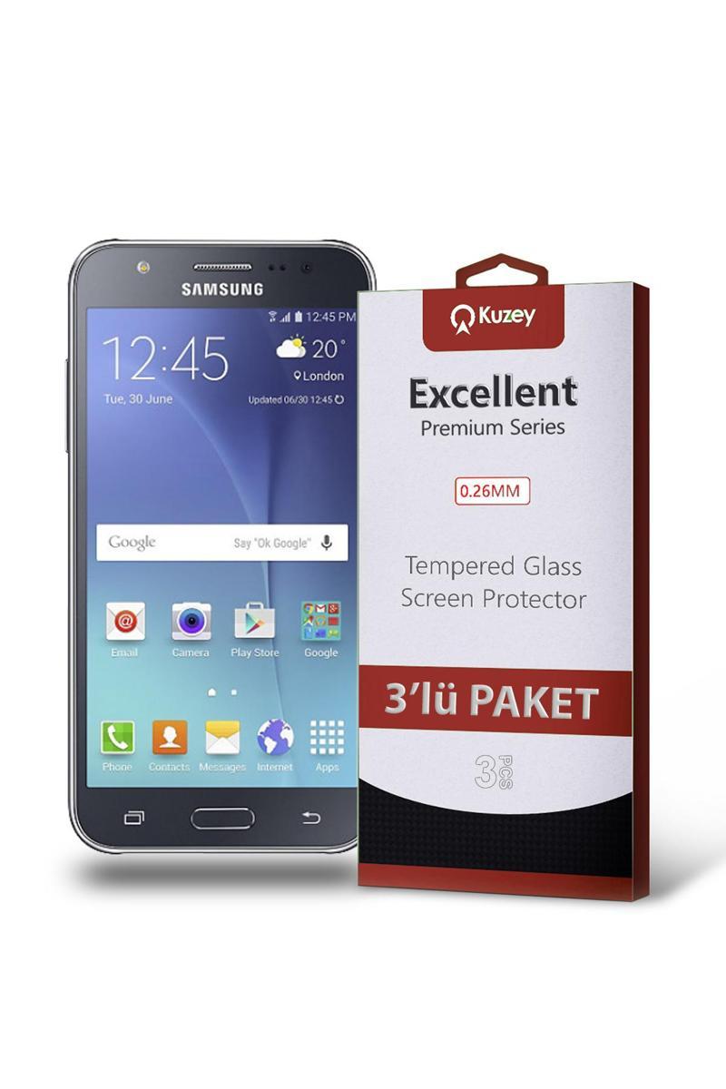 KZY İletişim Samsung Galaxy J5 Temperli Ekran Koruyucu Kırılmaz Cam Ekonomik 3'lü Paket