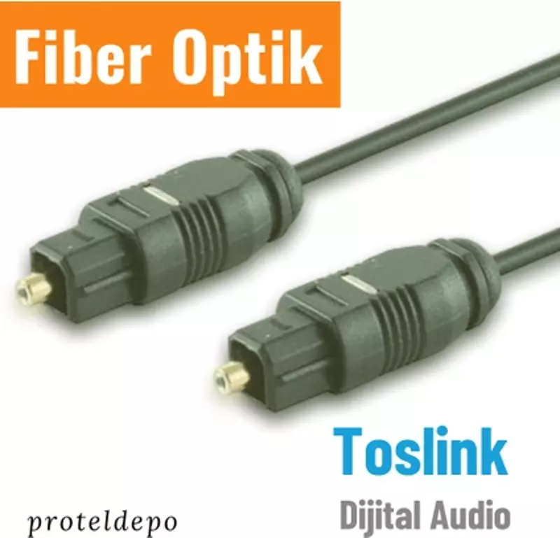 1 Metre Fiber Optik Kablo Toslink Optik Ses Kablosu