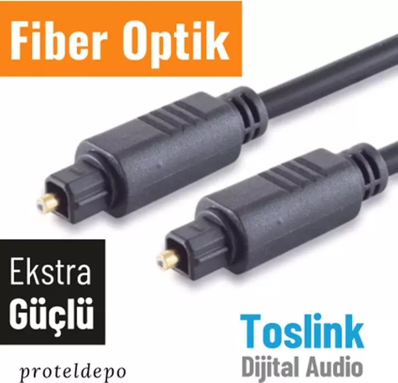 1,50 Metre Fiber Optik Kablo Toslink Optik Ses Kablosu, Ekstra Kalın