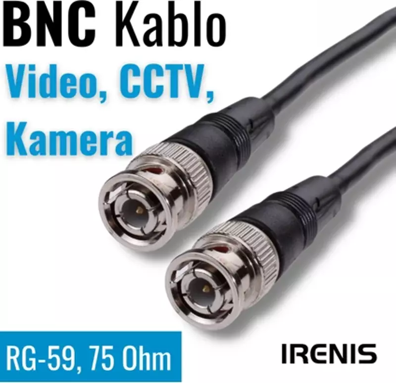 Bnc Kablo 75 Ohm RG59 Video, Kamera, Cctv