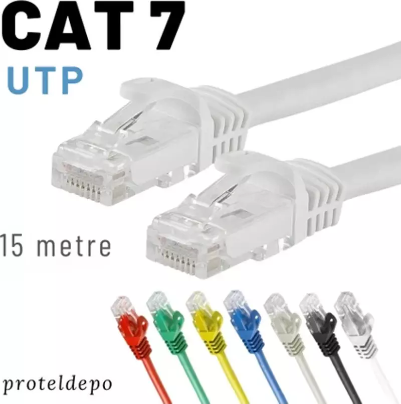 CAT7 UTP Kablo Ethernet Network İnternet Lan Ağ Kablosu