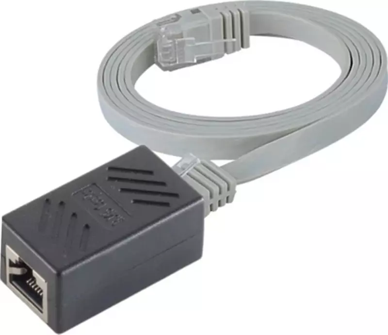 15 Metre CAT6 Kablo Uzatma Seti, Yassı Ethernet Kablo ve Ekleyici