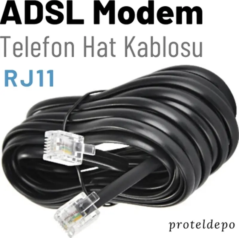 ADSL VDSL Modem Kablosu, RJ11 Kablo, Köken Telefon Kablosu