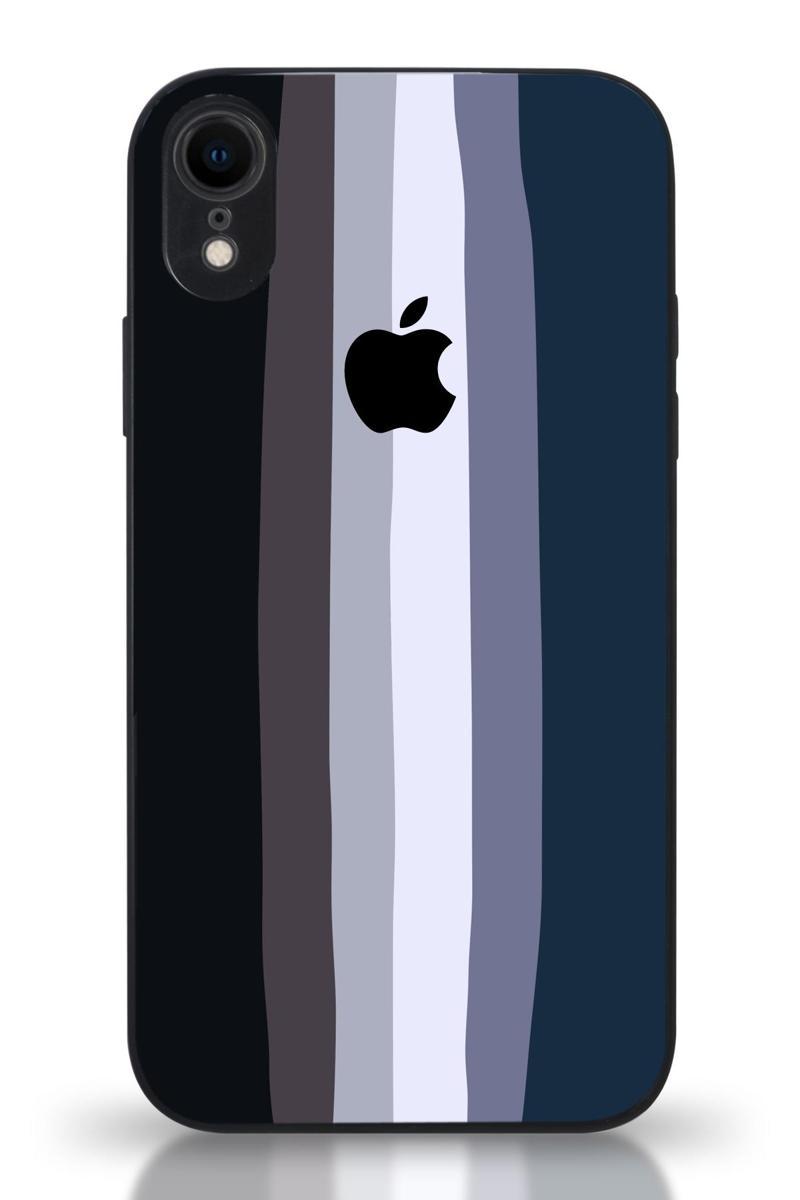 KZY İletişim Apple iPhone XR Uyumlu Kamera Korumalı Cam Kapak - Siyah Mavi