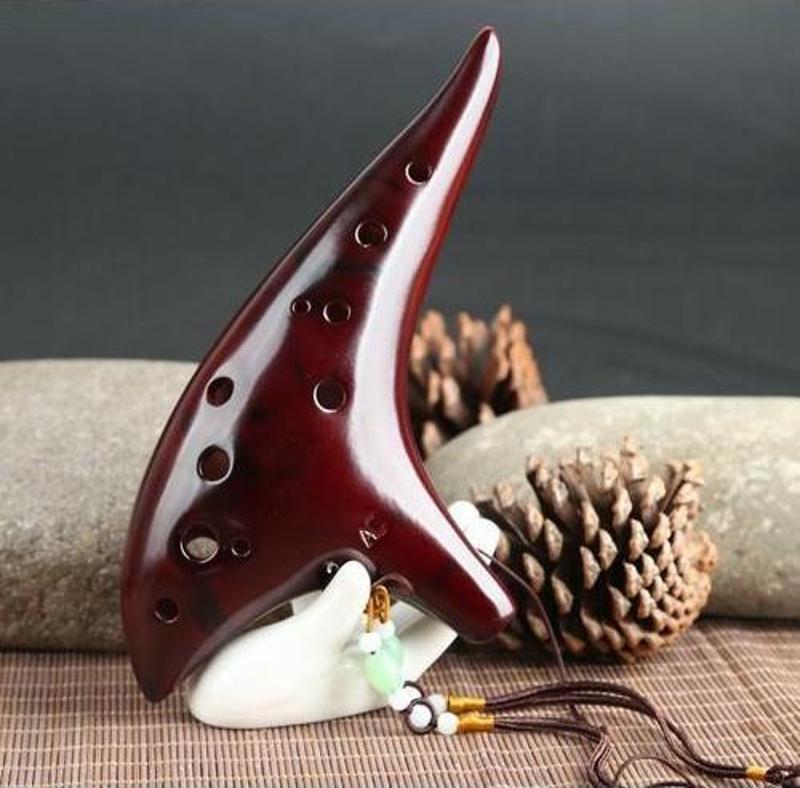 12 Delik Seramik Flüt Alto Ocarina Sualtı Müzik Enstrüman Müzik Lover Stil Acemi Enstrüman