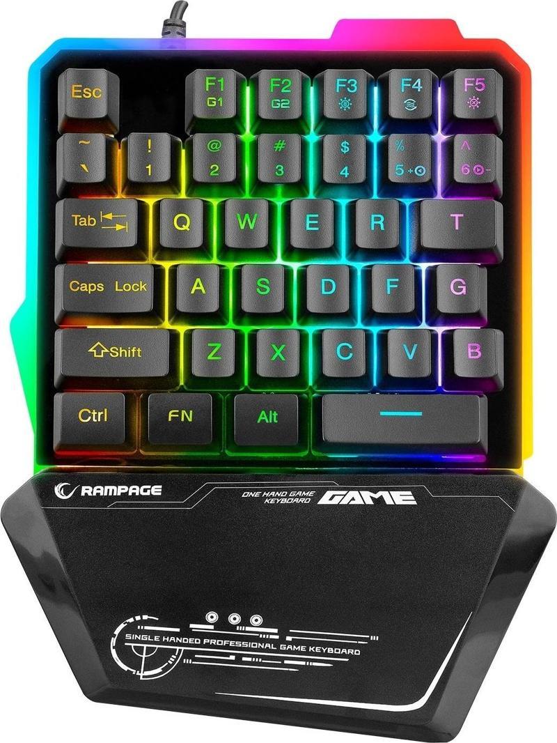 KB-R24 X-MINI RGB Zemin Aydınlatmalı Metal Taban Gövdeli Mini Gaming Oyuncu Klavyesi