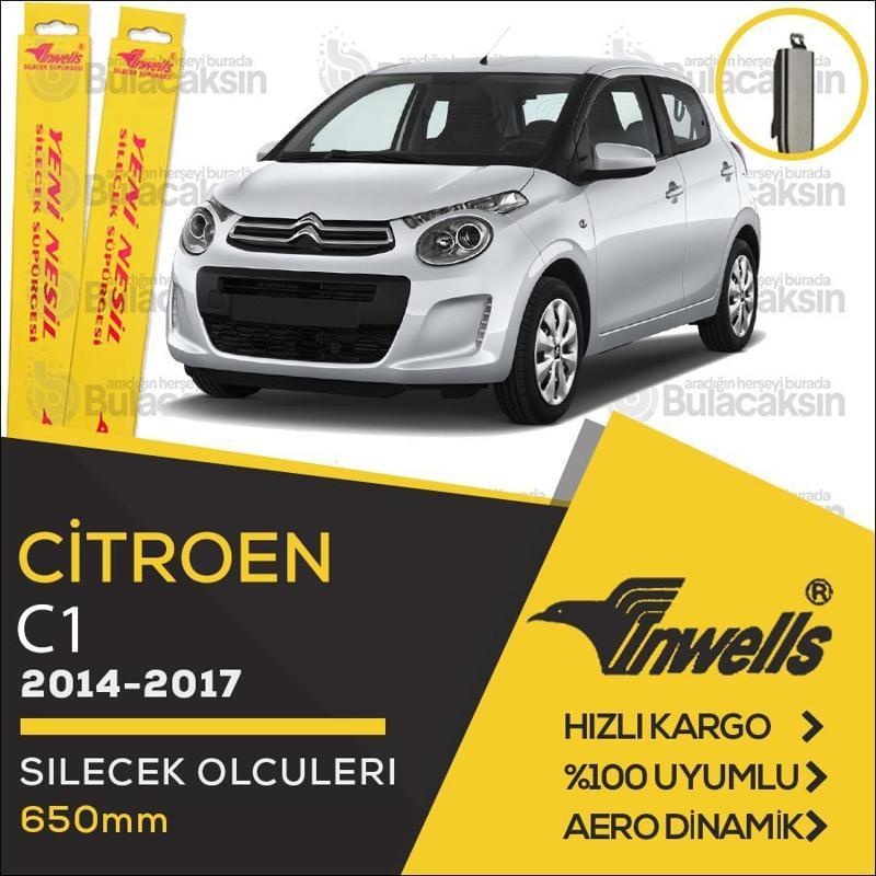 İnwells Muz Silecek Takımı Citroen C1 2014-2017 ile uyumlu