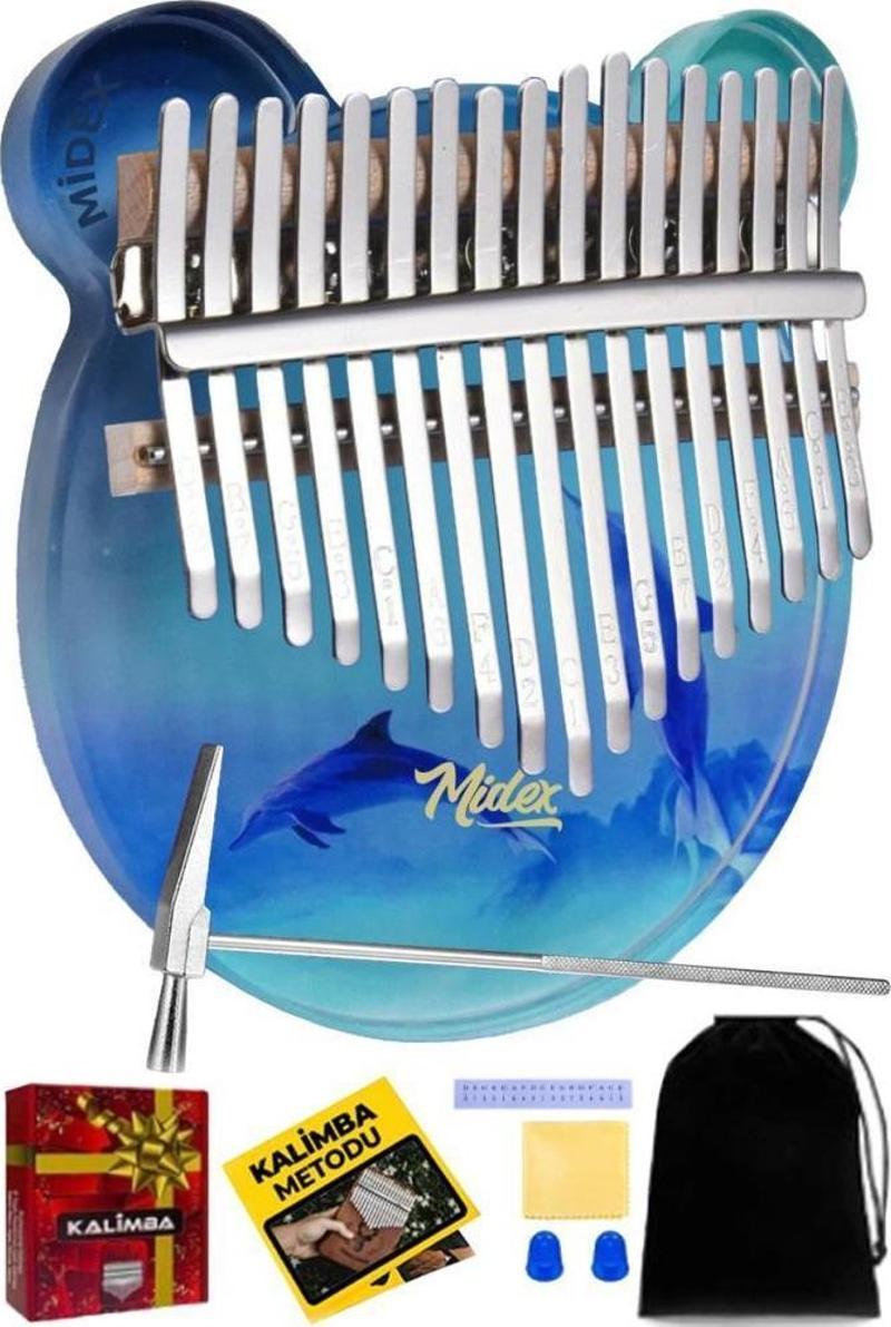 KLX-650 Okyanus Cam Kalimba 17 Tuşlu Full Set