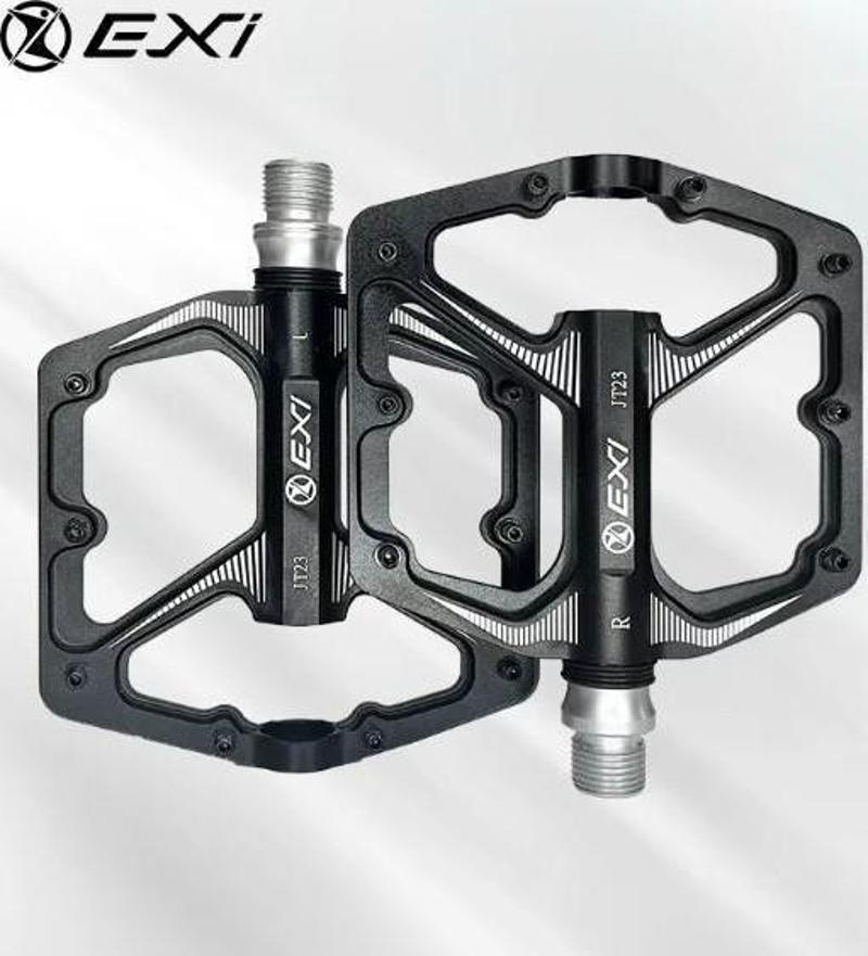 EXİ JT-23 3 Rulmanlı Ultralight Alüminyum Alaşımlı Mtb Bmx Geniş Hafif Platform Pedal Siyah