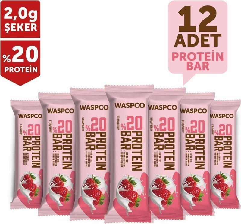 Çilekli Protein Bar 40G X 12 Adet