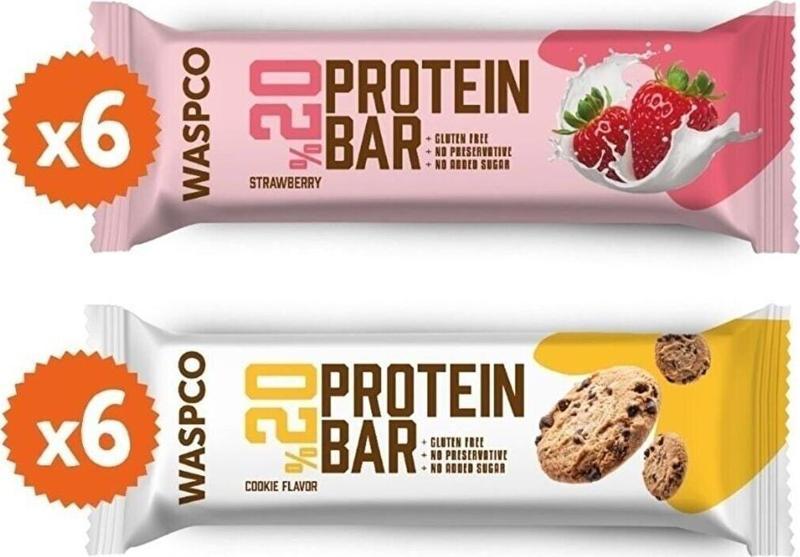 Protein Bar Karma Kutu 40G Çilekli Ve Kurabiye Aromalı 12 Adet (2 Çeşit)