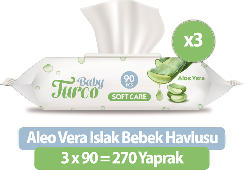 Softcare Aloea Vera Islak Havlu Mendil 90x3 270 Yaprak