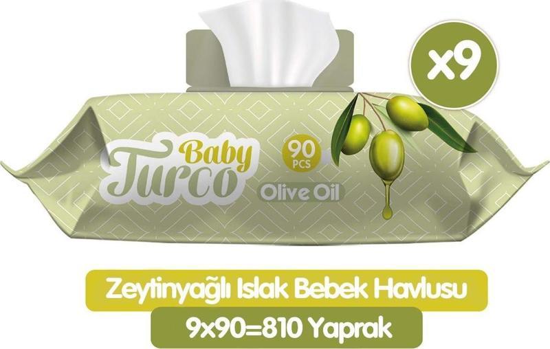 Zeytinyağlı Islak Havlu Mendil 90x9 810 Yaprak