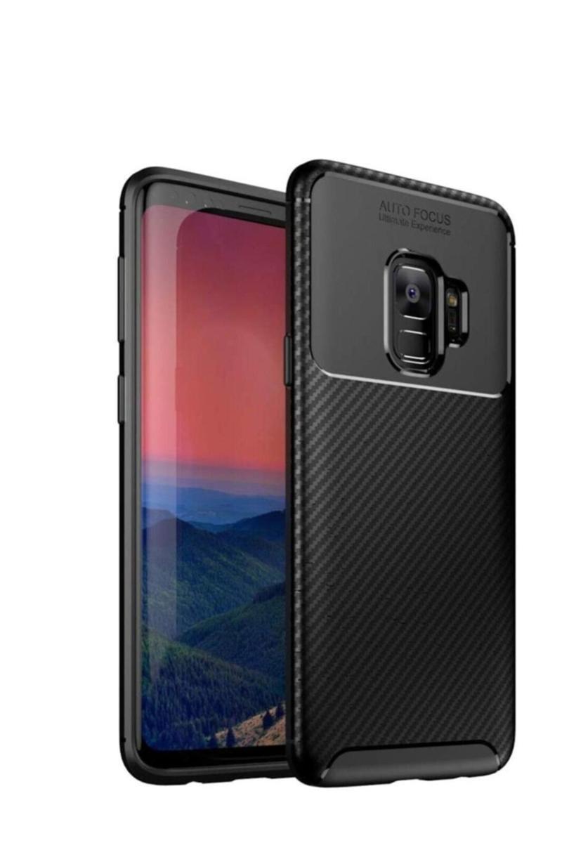 KZY İletişim Samsung Galaxy S9 Karbon Tasarımlı Kapak - Siyah