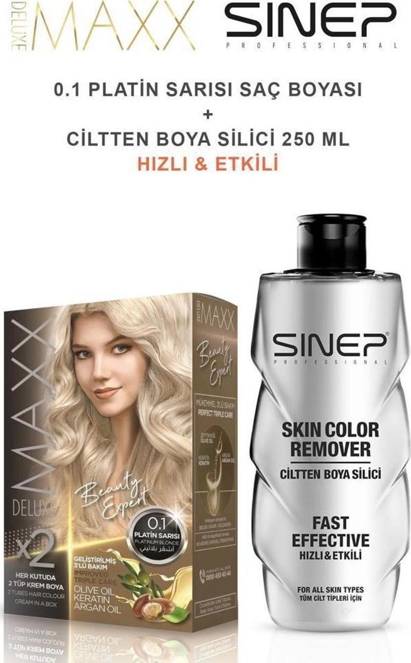 Saç Boyası 0.1 Platin Sarısı-Profesyonel Cillten Boya Silici Set