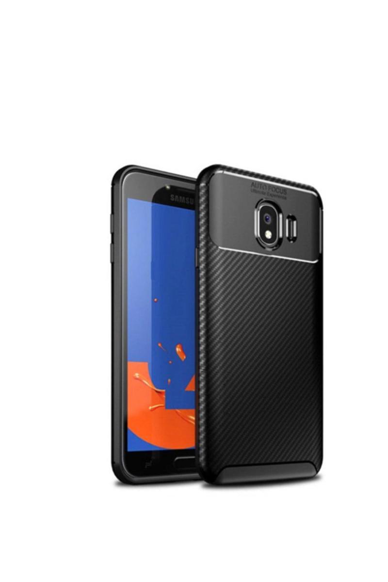KZY İletişim Samsung Galaxy J4 Karbon Tasarımlı Kapak - Siyah