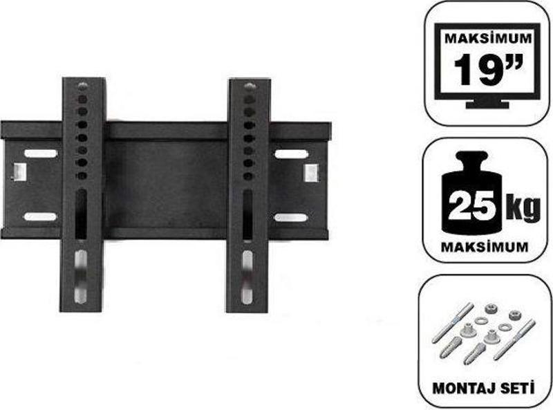 Achill 32'' Ekran Sabit Tv Askı Aparatı Tüm Tv 'ler İçin - Su Terazili