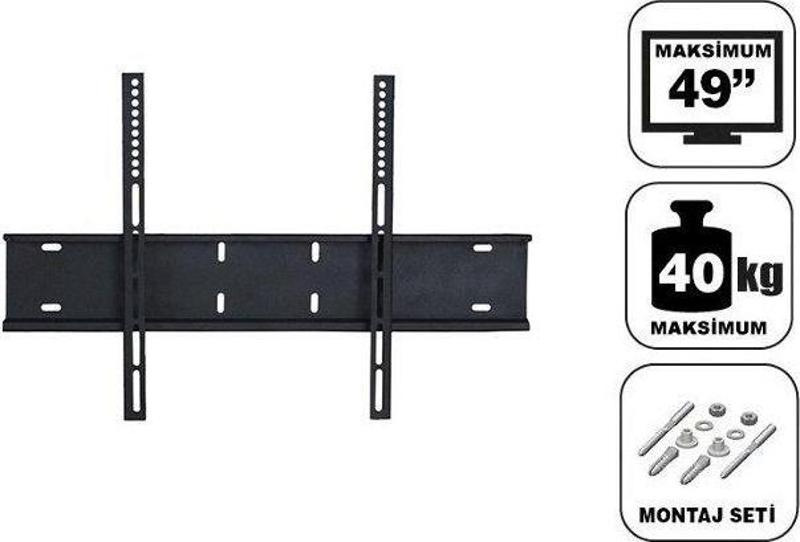 Achill 49'' -124 Ekran Sabit Tv Askı Aparatı Tüm Tv 'ler İçin - Su Terazili