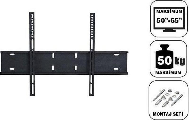 Achill 50''- 65'' Sabit Tv Askı Aparatı Tüm Tv 'ler İçin - Su Terazili