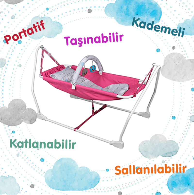 Baby Sleep Katlanabilir Oyuncaklı Sallanır Bebek Hamağı