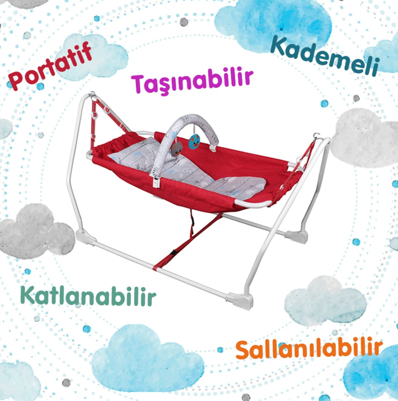 Baby Sleep Katlanabilir Oyuncaklı Sallanır Bebek Hamağı