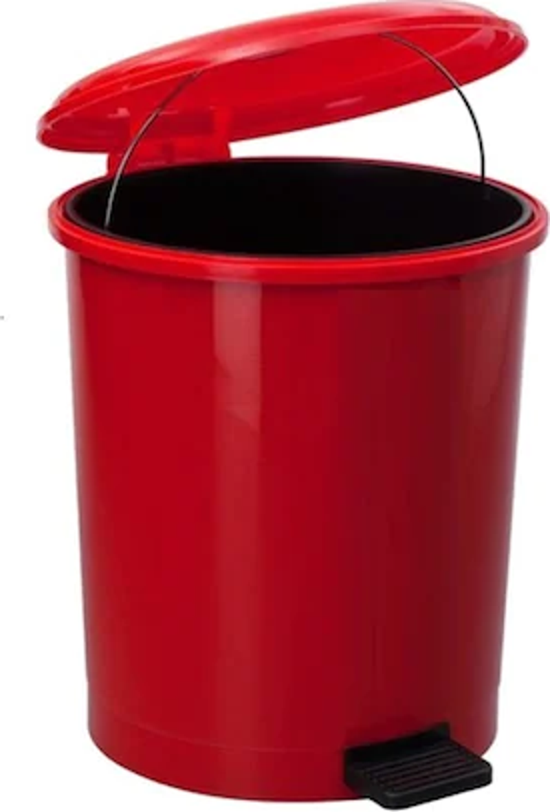 Çöp Kovası Pedallı 40 litre - 4 Renk KIRMIZI